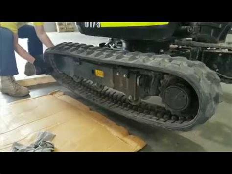 cat mini excavator tracks|installing track on mini excavator.